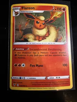 Pokemon TCG Flareon (Cosmos Holo) 026/185 Vivid Voltage Promo - Image 1