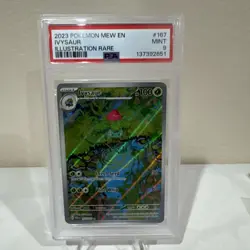 Pokemon MEW EN 151 2023 Ivysaur Illustration Rare #167 PSA 9 MINT - Image 1