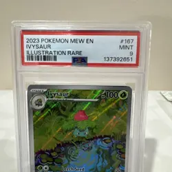 Pokemon MEW EN 151 2023 Ivysaur Illustration Rare #167 PSA 9 MINT - Image 3