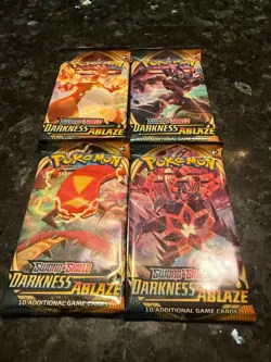 Pokemon TCG - Sword & Shield Darkness Ablaze Booster Pack Art Set - Image 1