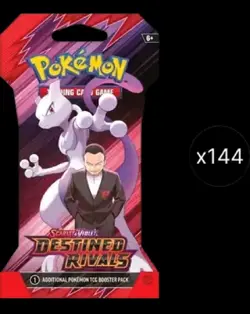 Pokemon TCG: Destined Rivals Sleeved Booster Case x144 Packs - Image 2