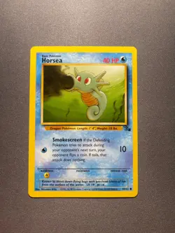 Pokemon TCG Horsea Fossil 49/62 Unlimited 1999-2000 Wizards Base Set - Image 1