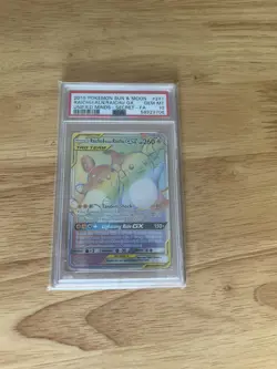 Pokemon Sun and Moon Raichu and Alolan Raichu GX Unified Minds 241/236 PSA 10 - Image 1