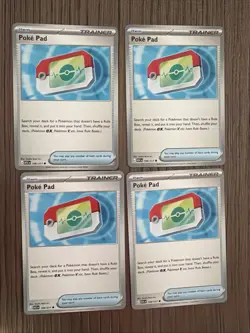 4x Poke Pad 198/217 Ascended Heroes Pokemon Trainer Play Set Of 4 - Image 1