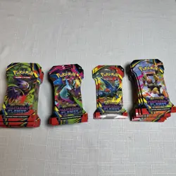 Pokemon Mega Evolution Phantasmal Flames Sleeved Booster Pack Art Set LOT Of 35 - Image 1