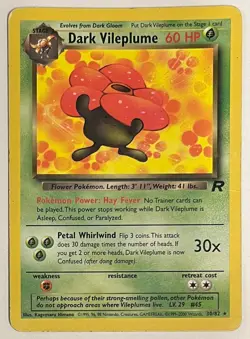 Dark Vileplume Non-Holo 30/82 – 2000 Team Rocket Pokemon TCG – MP - Image 1