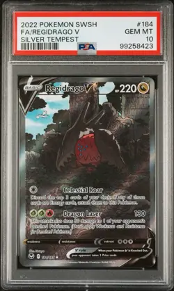 PSA 10 Regidrago V Alternate Full Art 184/195 Pokemon Silver Tempest English Gem - Image 1