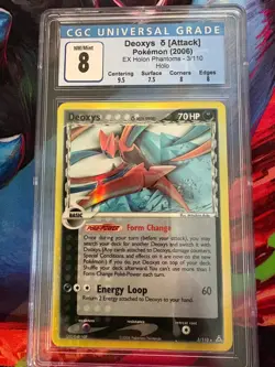2006 Pokemon Deoxys δ 3/110 EX Holon Phantoms CGC 8 - Image 1
