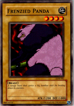Yu-gi-oh! TCG Frenzied Panda LOB-081 Unlimited Common - Image 1