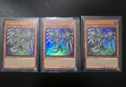 set of 3 Cyberdark Wurm - ALIN-EN027 - Ultra Rare 1st Edition Yu-Gi-Oh - Image 1