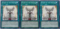 Yugioh 3x Dawn of the Herald GLD5-EN044 Common Limited Edition Near Mint Playset - Image 1