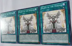 Yugioh 3x Dawn of the Herald GLD5-EN044 Common Limited Edition Near Mint Playset - Image 3