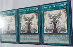 Yugioh 3x Dawn of the Herald GLD5-EN044 Common Limited Edition Near Mint Playset - Image 4