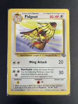 Pokemon Pidgeot Jungle 08/64 Holo Rare Unlimited English 1999 Card - Image 1