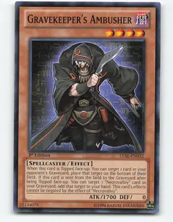 Gravekeeper's Ambusher #LVAL-EN032 1st Edition Yugioh Card - Image 1