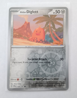 Pokemon Card Alolan Diglett 122/191 Reverse Holo Common Mint - Image 1