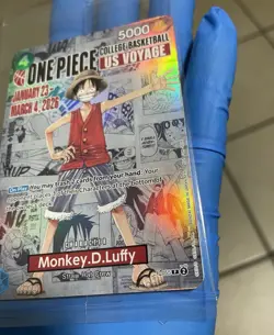 One Piece P-055 Monkey D. Luffy U.S. Voyage College Basketball Promo Card-SEALED - Image 2