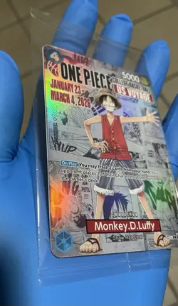 One Piece P-055 Monkey D. Luffy U.S. Voyage College Basketball Promo Card-SEALED - Image 3