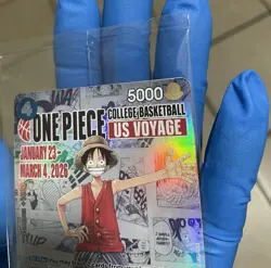 One Piece P-055 Monkey D. Luffy U.S. Voyage College Basketball Promo Card-SEALED - Image 5