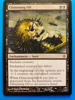 MTG 1x Glistening Oil # 62 New Phyrexia Modern Magic the Gathering Card x1 NM - Image 1