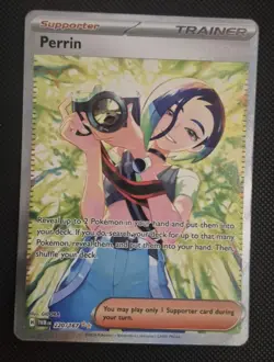 Pokemon Perrin 220/167 Sv06 Twilight Masquerade Holo Full Art Trainer Card TCG - Image 1