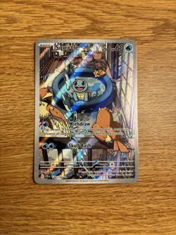 Pokemon Squirtle TCG Full Art Holo Card 148/142 Stellar Crown Illustration Rare - Image 1