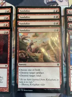 MTG Red Land/Artifact Destroy Sets (4X) Demolish, Vandalize, Reckless Air Strike - Image 3