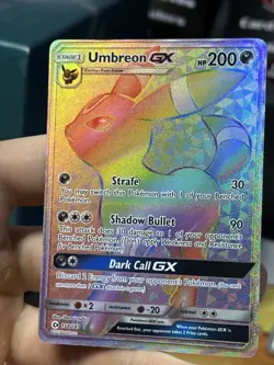 #3 Umbreon GX 154/149 Sun & Moon Base Set 2017 Secret Rainbow Rare Pokemon Card - Image 4