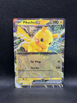 Pikachu ex 028/131 DOUBLE RARE HOLO Prismatic Evolutions Pokemon English Foil - Image 3