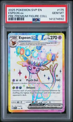 2025 POKEMON SVP EN-SV BLACK STAR PROMO #175 ESPEON EX PSA 10 - Image 1