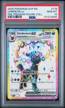 2025 POKEMON SVP EN-SV BLACK STAR PROMO #176 UMBREON EX PSA 10 - Image 1