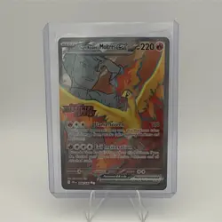 Pokemon TCG Team Rocket's Moltres EX 208/182 Destined Rivals 220 HP stamped - Image 1