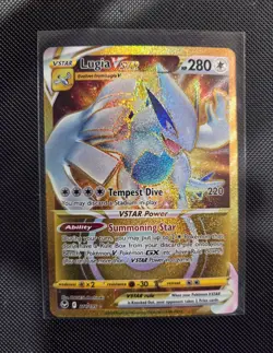 Lugia VSTAR 211/195 Gold Secret Rare Silver Tempest Hyper Rare NM Pokemon - Image 1