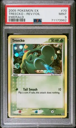 2005 Pokemon Treecko EX Emerald Reverse Holo PSA 9 - Image 1