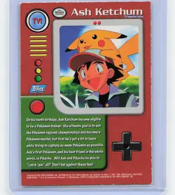 Pokemon TV Animation Edition Topps blue label Holo Foil TV1 Ash Ketchum (LP) - Image 2