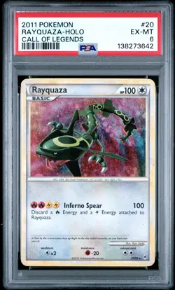 2011 POKEMON CALL OF LEGENDS #20 RAYQUAZA-HOLO PSA 6 - Image 1