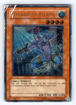 Yugioh Warrior of Atlantis FOTB-EN016 Ultimate Rare - DMG 💎 - Image 1