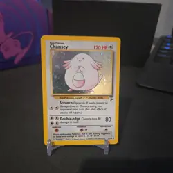 Chansey 3/130 Base Set 2 Holo Rare Pokemon Card WOTC Played - Image 1