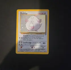 Chansey 3/130 Base Set 2 Holo Rare Pokemon Card WOTC Played - Image 3