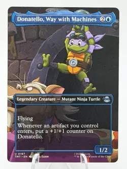 ~ Donatello, Way with Machines (Borderless) -Magic MTG: TMNT , M/NM - Image 1