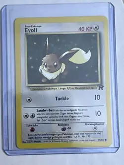 Pokemon Card Evoli Eevee 55/82 Team Rocket Unlimited German - Image 1