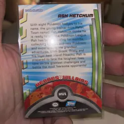 Topps Pokemon Foil Holo Card TV Animation Series 2 HV1 Ash Ketchum - Image 2