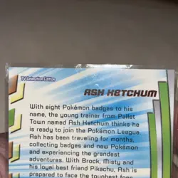Topps Pokemon Foil Holo Card TV Animation Series 2 HV1 Ash Ketchum - Image 3