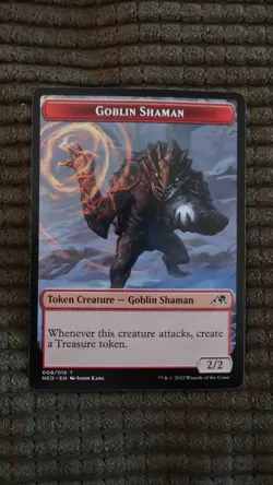 Magic: the Gathering / MtG Goblin Shaman Token (2/2) x1 Kamigawa Neon Dynasty - Image 1