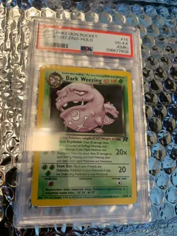 PSA 2000 Pokemon Rocket, DARK WEEZING -HOLO #14/+ 2 OTHERS SHARP CARD - Image 1