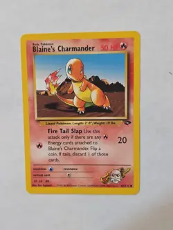Blaine's Charmander 60/132 MP Gym Challenge Pokemon Card Common NM - Image 1