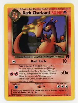 Dark Charizard Non Holo - Pokemon 2000 Rocket #21 NM-MT+ - Image 1