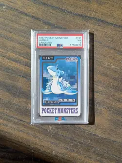 1997 POCKET MONSTERS CARDDASS POKEMON #131 LAPRAS PSA 7 - Image 1
