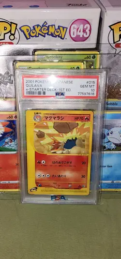 Pokemon TCG 2001 Japanese Quilava 015/029 e-Starter Deck 1st Edition PSA 10 Gem - Image 1