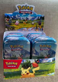 Pokemon TCG Ascended Heroes MINI TIN DISPLAY BOX Factory Sealed 10x Tins - Image 1